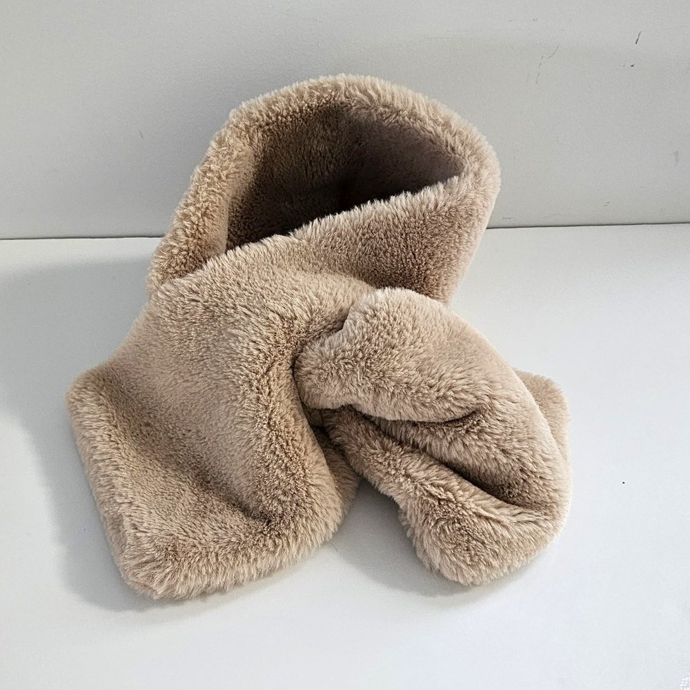 Acne Beige Faux Fur Scarf